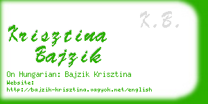 krisztina bajzik business card